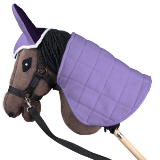 Derka dwustronna i nauszniki Skippi dla Hobby Horse - fioletowa