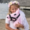 Skippi Hobby Horse - koń na kiju - różowy A5 - lekki i poręczny - kantar