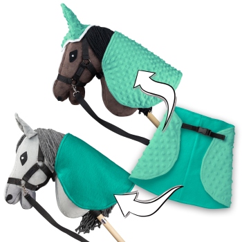 Derka i nauszniki Skippi dla Hobby Horse - zielona - pastelowa