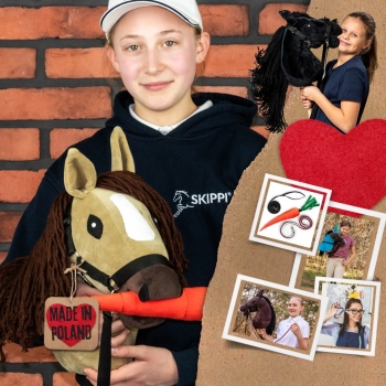 Hobby Horse Skippi Karmel A3 - kantar i wodze w zestawie - beżowy